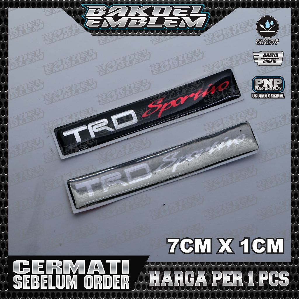 emblem trd 7 cm / emblem spoiler TRD SPORTIVO / Emblem Bodykit TRD SPORTIVO