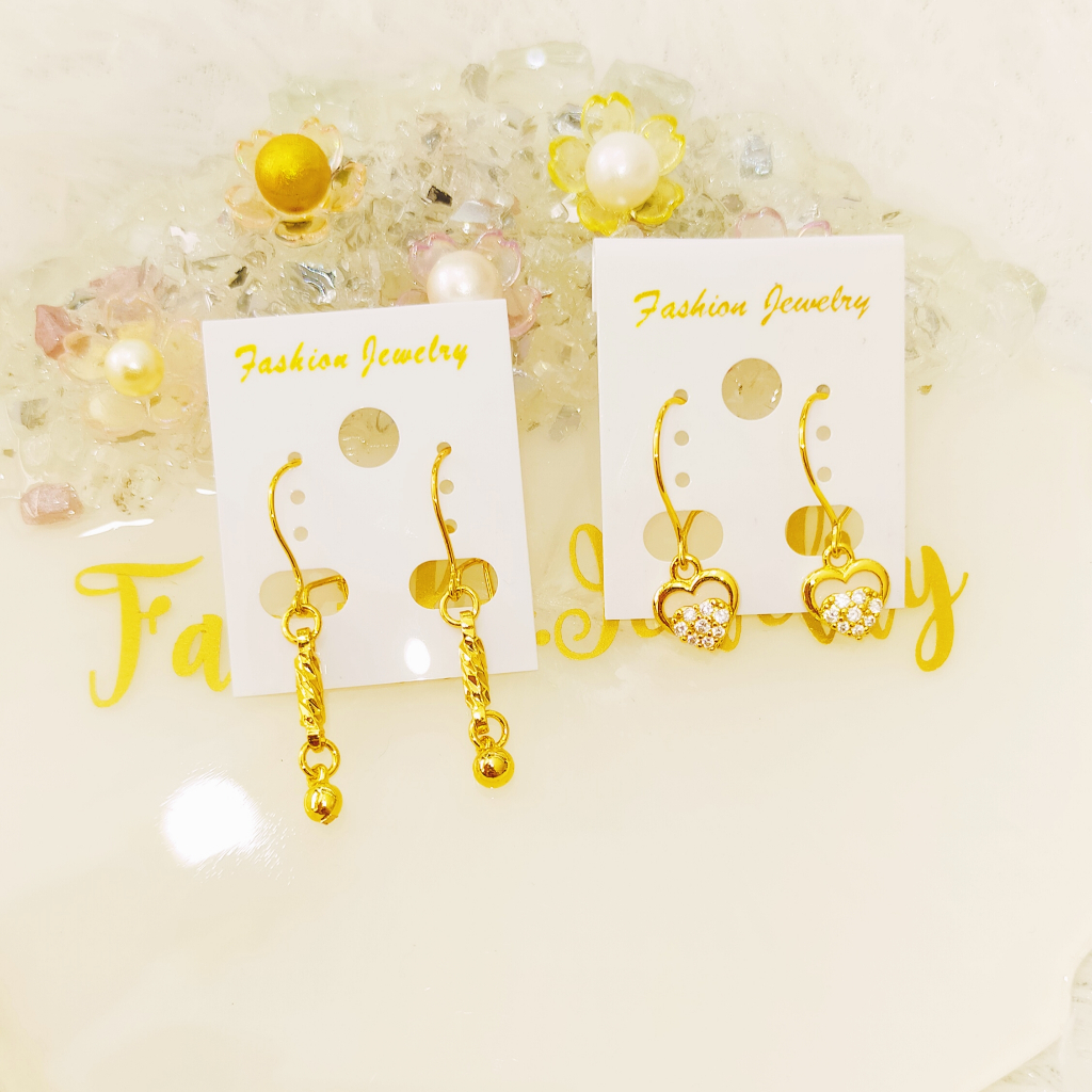 ANTING BAMBU LOVE BERLAPIS EMAS MURNI ASLI 99% PERMUKAAN PERHIASAN LEBIH AWET & TAHAN LAMA PEMAKAIAN