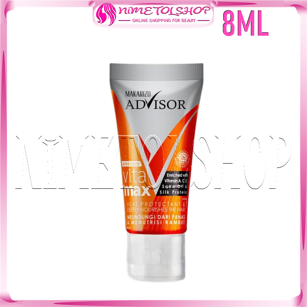 [SATUAN] MAKARIZO Advisor Vitamax 8ml Vitamin Serum Rambut Keratin Rusak Kasar Kusam Kering Bercaban