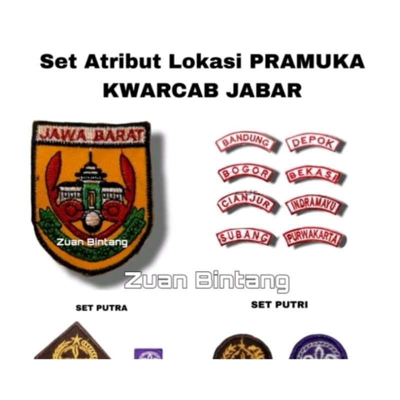 set atribut lokasi Pramuka lokasi karcap Jawa Barat perlengkapan atribut pramuka