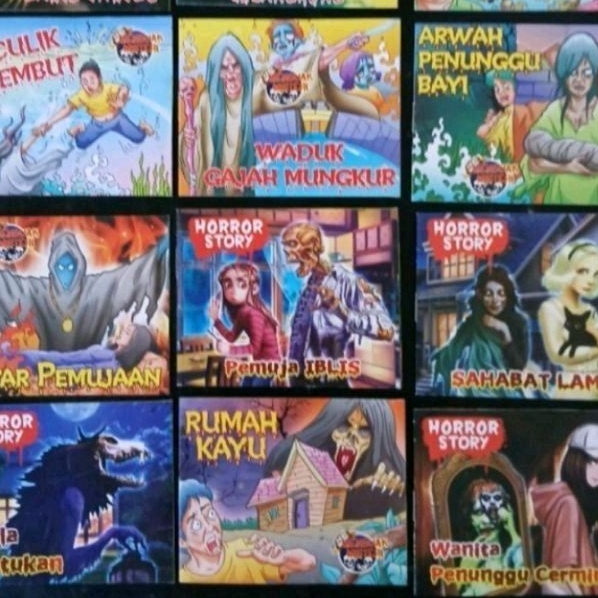 20pcs Komik horor gedhe mix 9x12cm