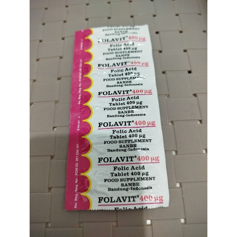 Folavit 400mg strip