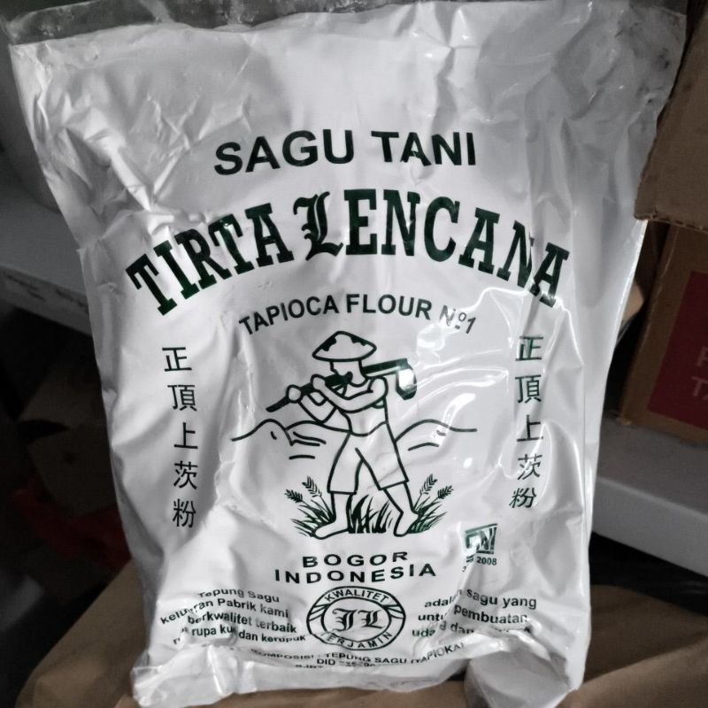 

Tepung sagu tapioka 1kg Cap Dunia kencana/ Pak Tani gunung/ Bola deli