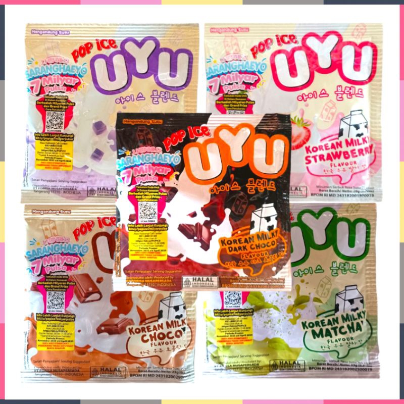 

Minuman Serbuk Pop Ice Uyu (1 Renceng)