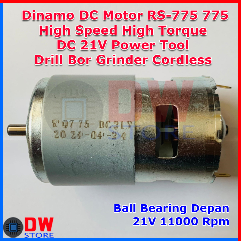Dinamo DC Motor RS-775 775 DC 21V Power Tool Impact Wrench Bor Drill Gerinda Grinder Baterai Cordles