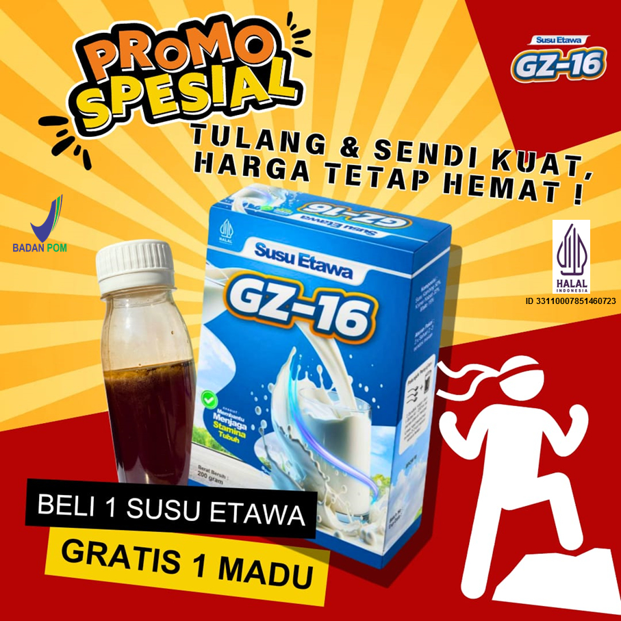 

(Free Madu) Susu Kambing Etawa 50% GZ-16 Penggemuk Badan dan Menambah Kecerdasan Kaya Kalsium