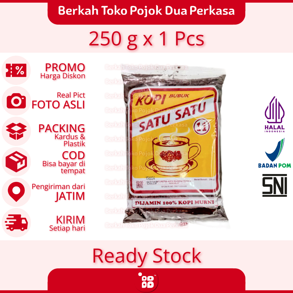 

Kopi Satu Satu 100% Kopi Murni 250 g [JATIM]