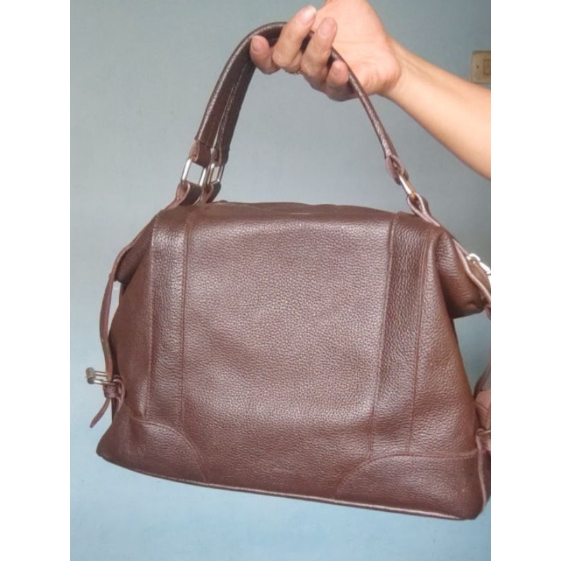 TAS MARUN COKLAT KOPI BAG TAS WANITA TAS KULIT SEKEN TAS SELEMPANG KERJA