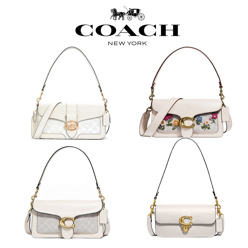 Coach Tabby Shoulder Bag 26 Signature Canvas with Floral Embroidery