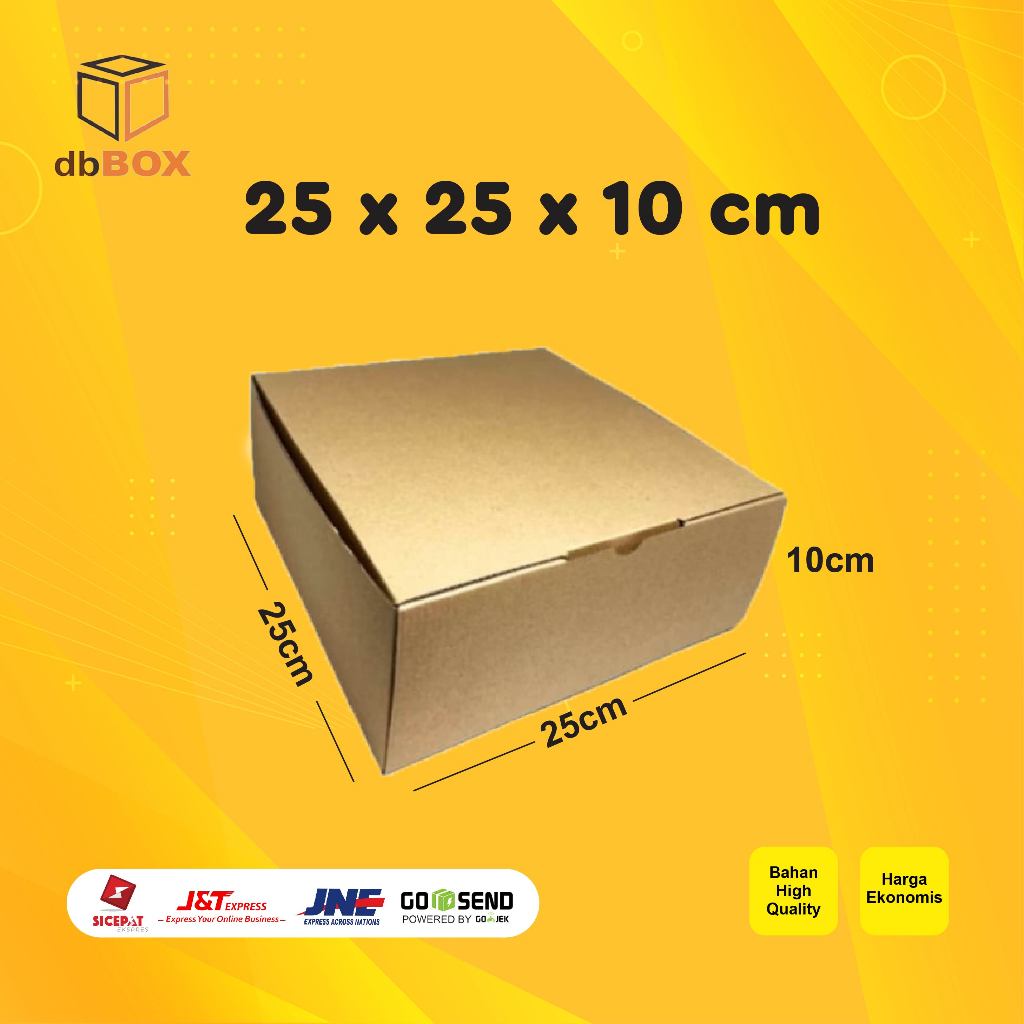 

Kardus 25x25x10 cm | Box Die Cut dan Easy Usage | Box Kue Tart