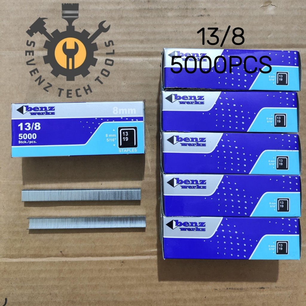 

BENZ 13/8 (5000PCS) ANAK HEKTER TEMBAK R23 ISI STAPLES MANUAL/STAPLES TEMBAK GUN TACKER REFILL ISI ULANG GUN TACKER