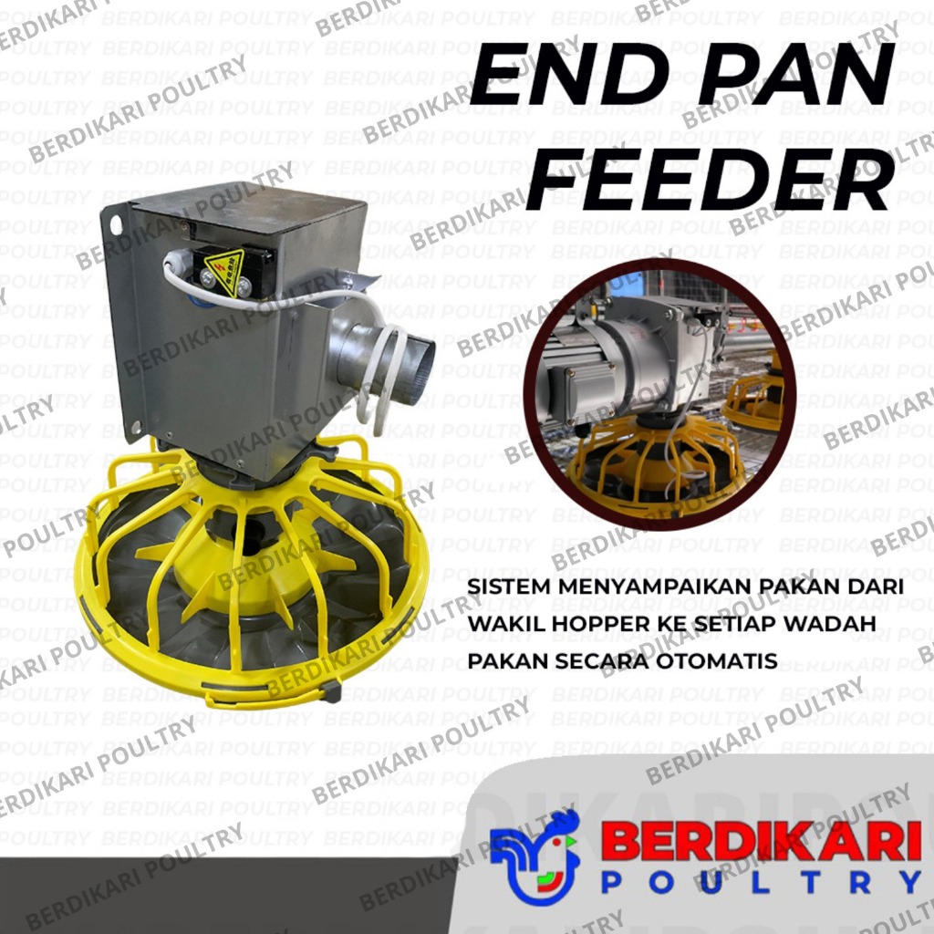End Pan Feeder Otomatis - Tempat Pakan Ayam - Alat Ternak Ayam