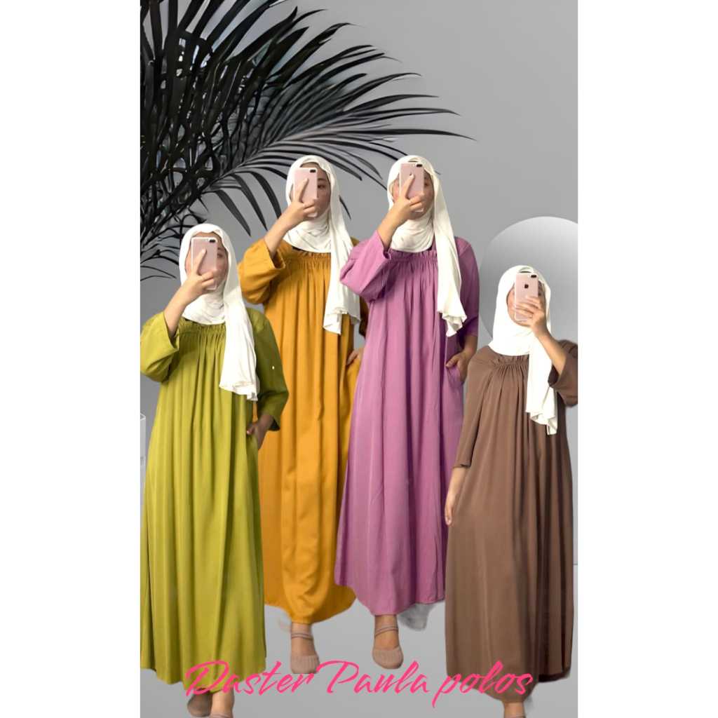 gamis dres gaster paula rayon tuil tebal adem enak di pake