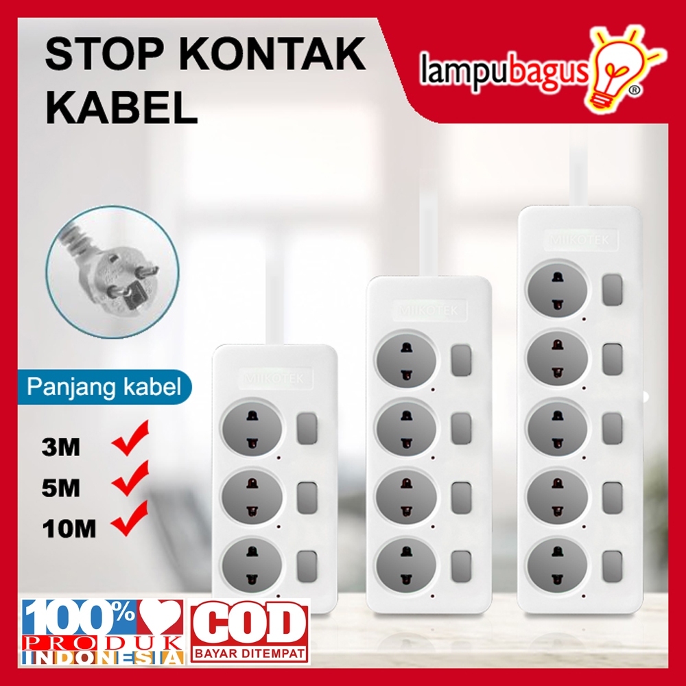 Stop Kontak Kabel + Saklar On Off / Stop Kontak Kabel Switch On Off