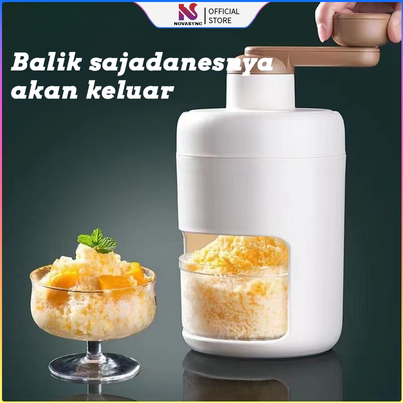 Ice Shaver Crusher Snow Portable Alat Penghancur Parutan Es Serut Alat cukur es manual, penghancur e
