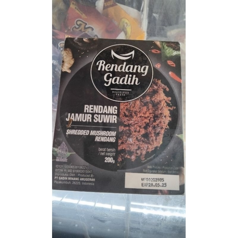 

rendang gadih jamur suwir