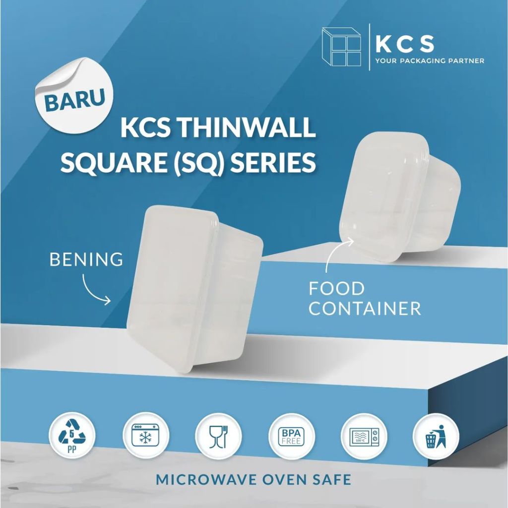 THINWALL SQUARE KCS ML KEMASAN MAKANAN / THINWALL KOTAK isi 25pcs