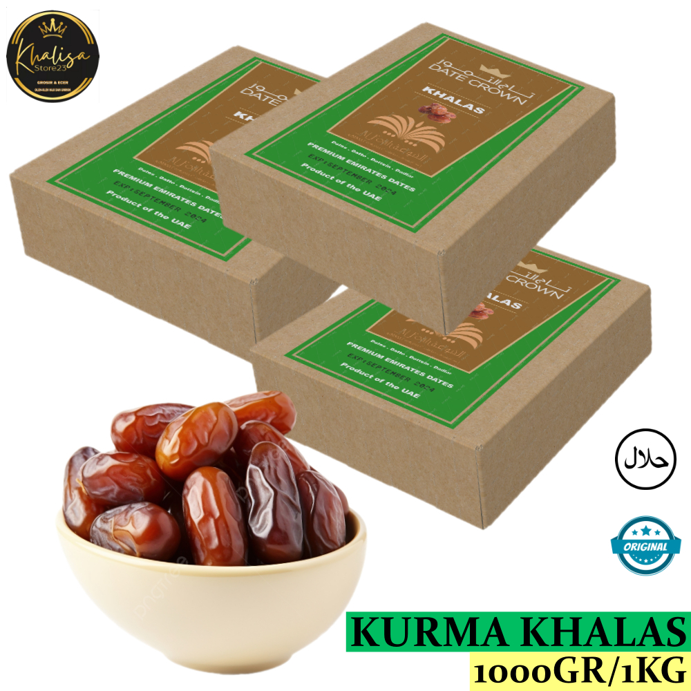 

KURMA KHALAS PREMIUM 1KG /DATES CROWN/AL SAAD (KEMASAN TOPLES)