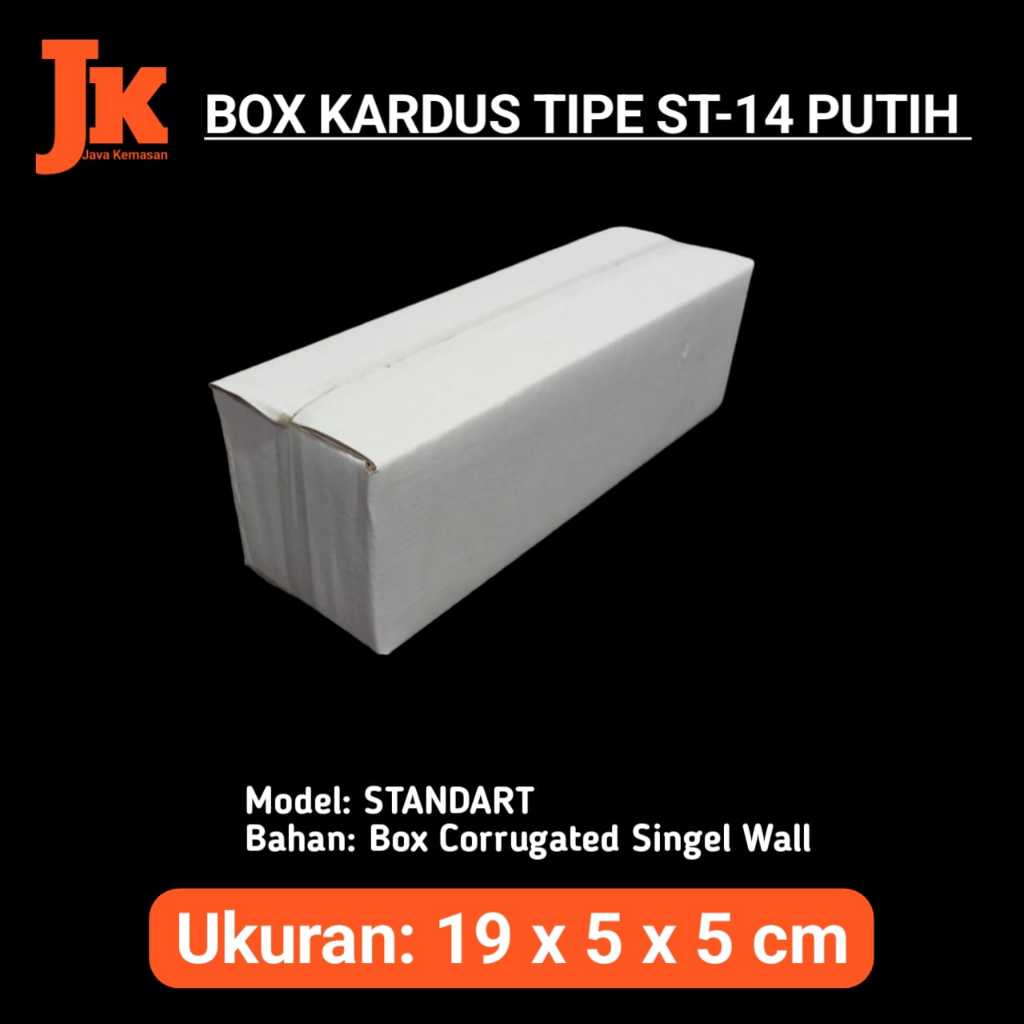 

KARDUS ST-14 PUTIH KOTAK BOX KARTON CORRUGATED STANDART PUTIH KECIL POLOS TEBAL PACKING BAJU PAKET ACSESORIS SOUVENIR