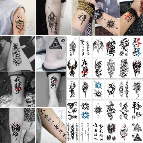TERMURAH 30 Pcs Tato Tulisan Jepang Aesthetic KODE O - Tatto Temporer motif kecil, Tato temporary St