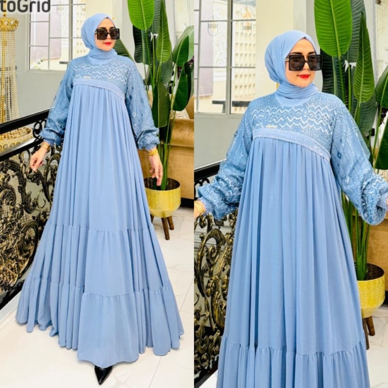 REALPICT COD DRESS SHAKILA VOL 2 FREE FASMINA BY SITI ASOPUROH BAHAN CERUTY  BABYDOLL IMPORT MIX TIL