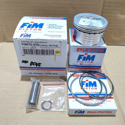 FIM 75 SEHER SET PISTON KIT VIXION DIAMETER 57 57.5 58 58.5 59 59.5 PIN 14 FIM IZUMI