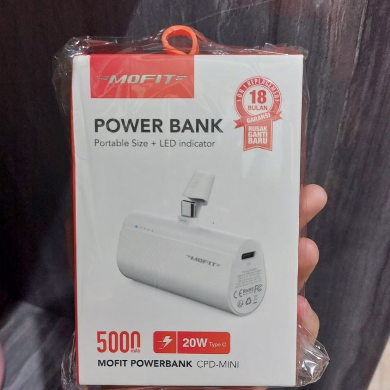 [NEW] MOFIT POWERBANK MINI PORTABLE SIZE + LED INDICATOR 5000 MAH 20W