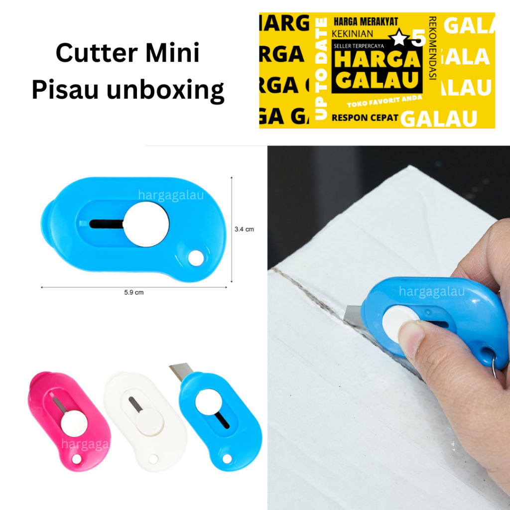 

Cutter Mini Serbaguna Pisau Unboxing Paket Kecil Lucu - warna Random