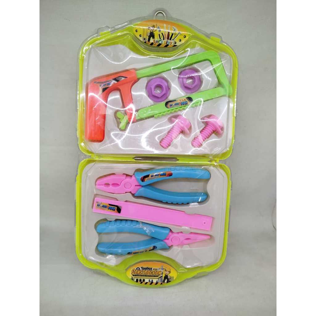 Fh 220 Tool Box Contruction Medium Bag Deluxe Mainan Anak Edukas