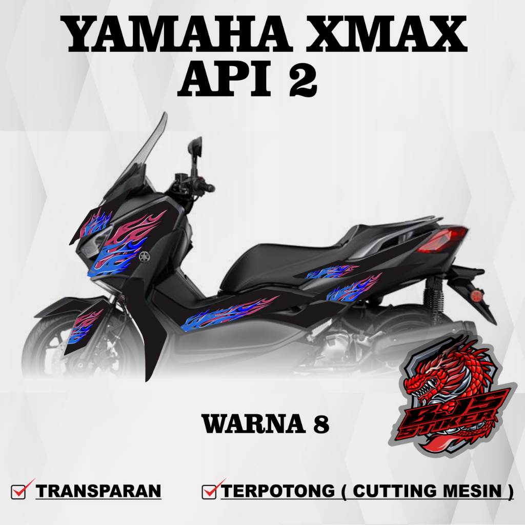 Striping Yamaha X-max X MAX xmax x-max 2021 New api 1 - Stiker Sticker Decal Yamaha X-max X MAX xmax