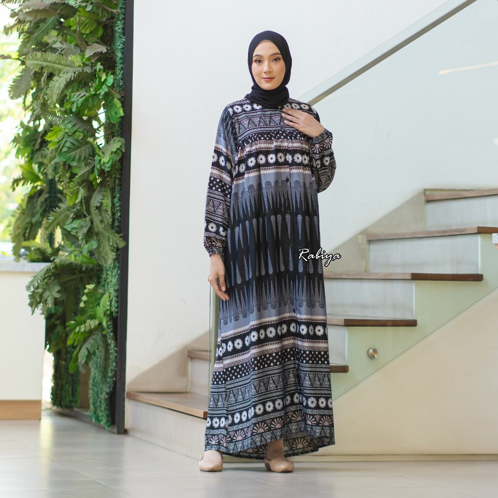 Gamis Jumbo Motif Maxmara Lux Terbaru Dress Motif kekinian LD 140