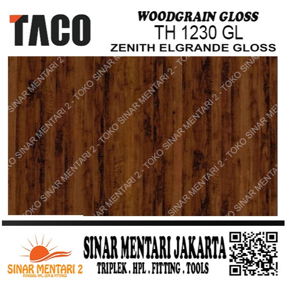 TACO HPL WOODGRAIN GLOSS TH 1230 GL ZENITH ELGRANDE GLOSS