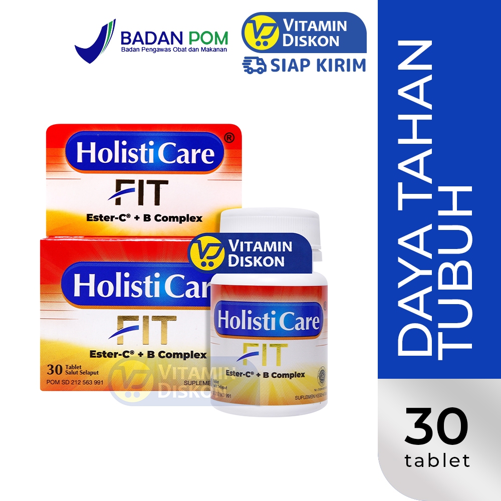 HOLISTICARE FIT ESTER-C + B COMPLEX - 30 TABLET | Suplemen Vitamin C dan B Complex