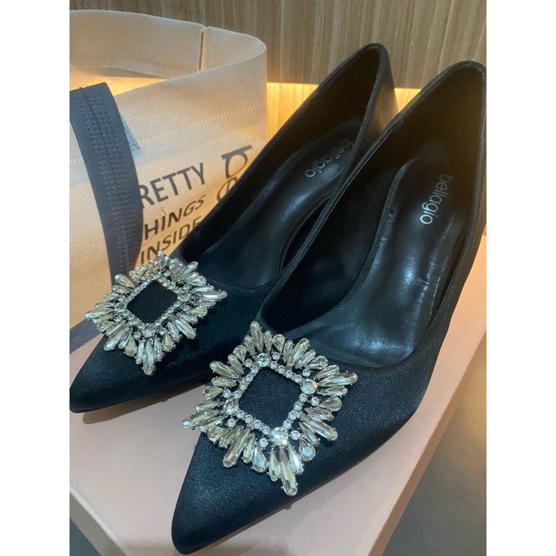 SEPATU HEELS HITAM BELLAGIO