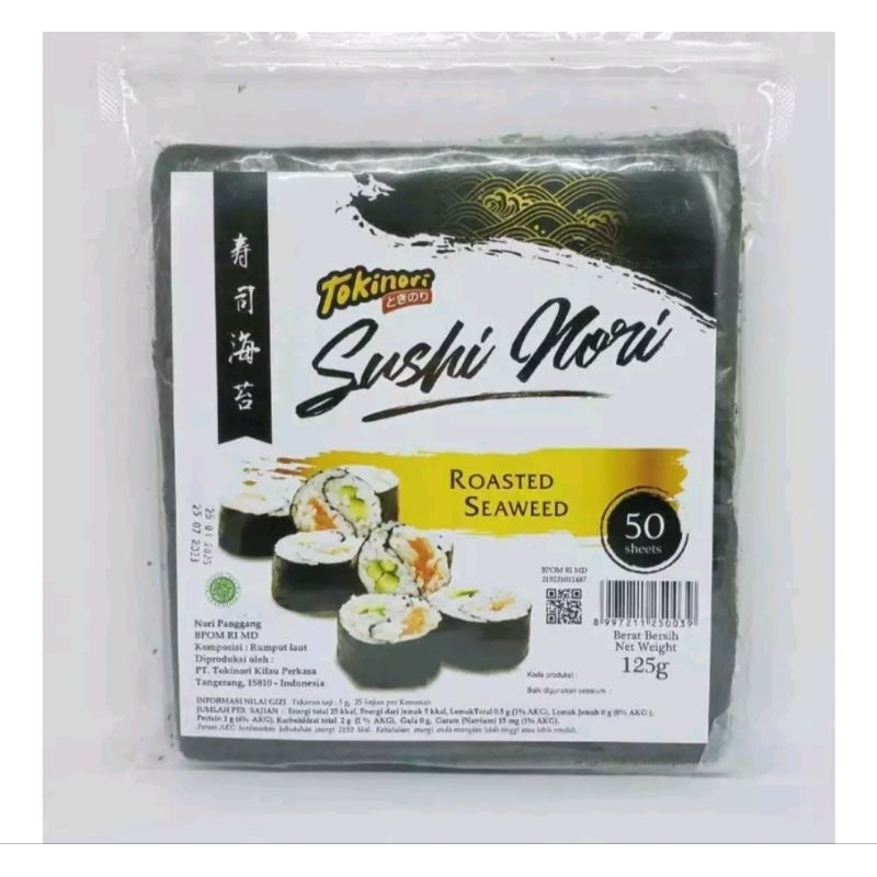 

Tokinori Sushi Nori 50 lembar 1 pack