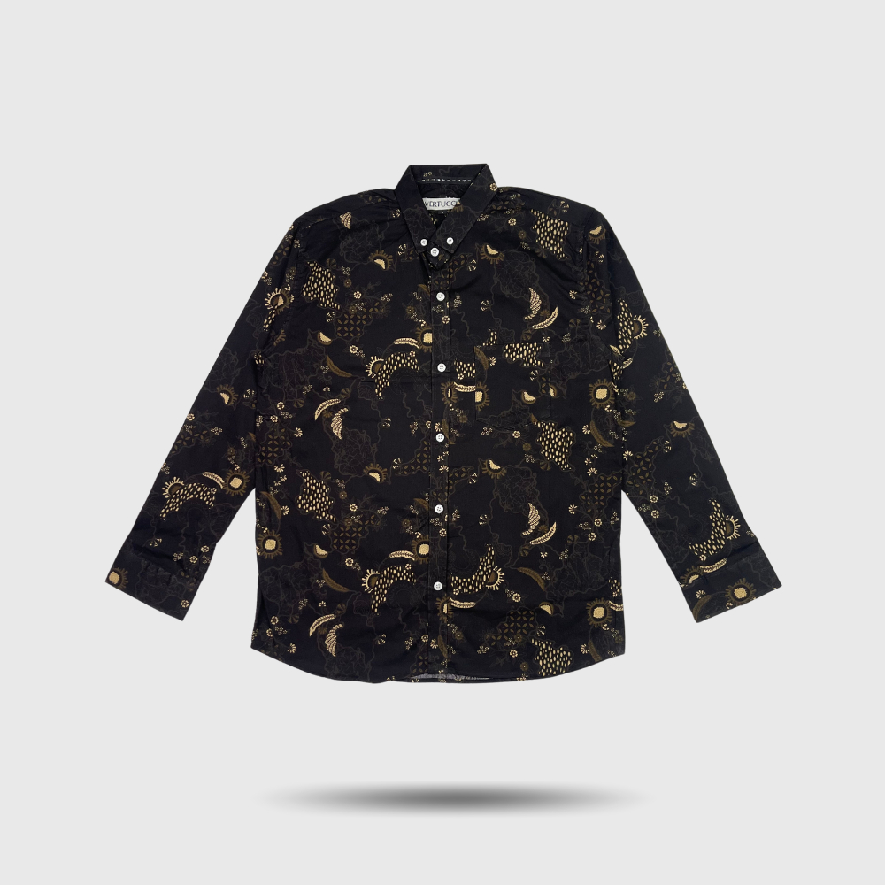 KYBOST VERTUCCI Kemeja Batik Pria Lengan Panjang Slimfit Katun Premium BTK063