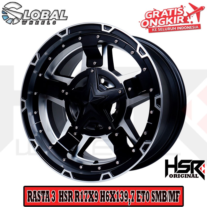 Velg Mobil HSR Rasta 3 Ring 17 Semi Offroad Buat Pajero Triton Hardtop Everest Hilux Terano