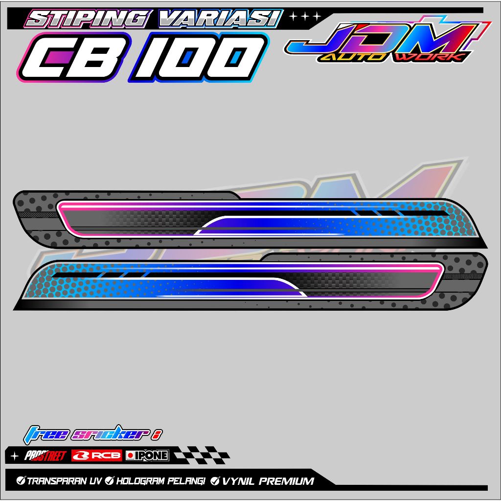 STRIPING VARIASI HONDA CB 100 / STICKER LIST MOTOR CB 100