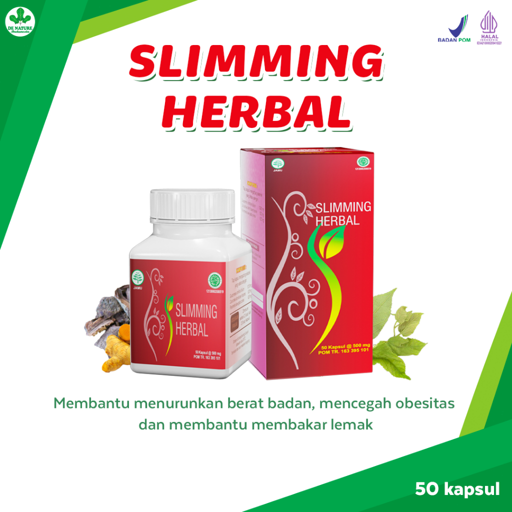 Slimming Herbal De Nature Obat pelangsing herbal de nature / Obat diet alami ampuh / pembakar lemak 