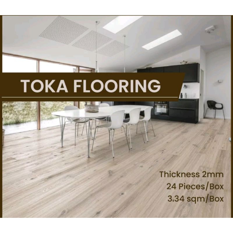 TOKA Vinyl Lantai 2MM- Vinyl Floor - Lantai Kayu - Lantai Vinyl