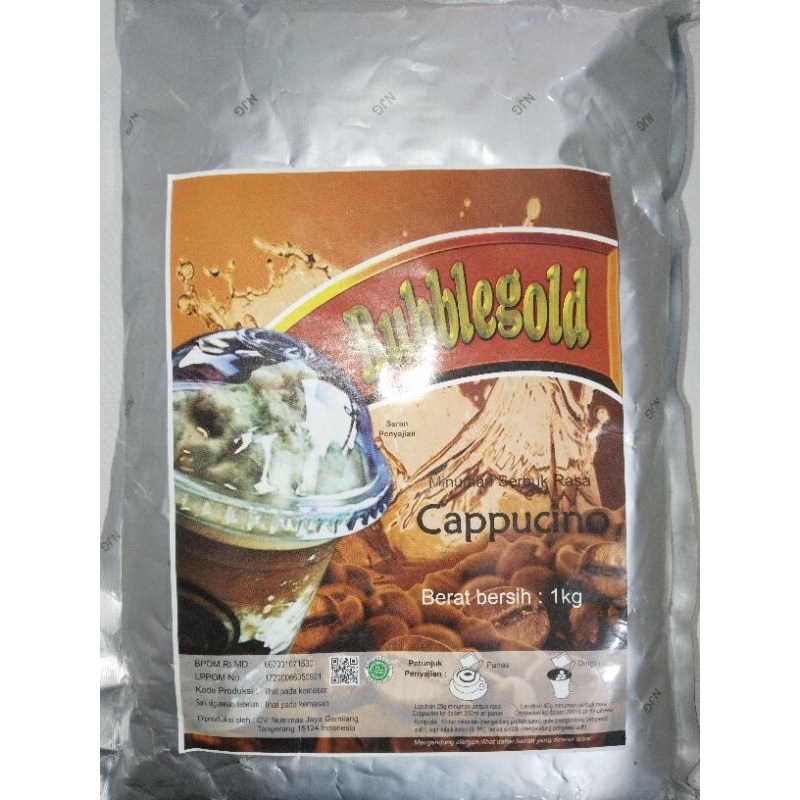 

serbuk minuman cappucino bubblegold 1kg