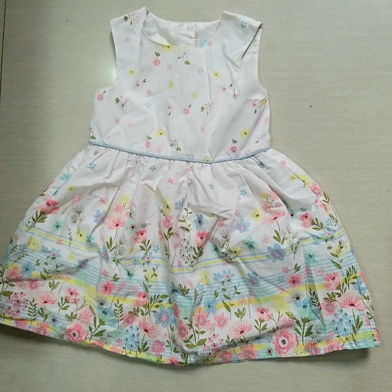 Dress gaun anak bayi branded PRIMARK motif bunga korea [preloved] Baby girl korean party dress long 