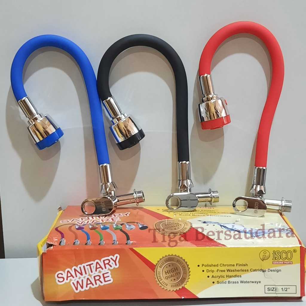 Kran Flexible warna ISCO / Kran Cuci Piring flexible/ Kran Wastafel warna Isco / Kran angsa flexible