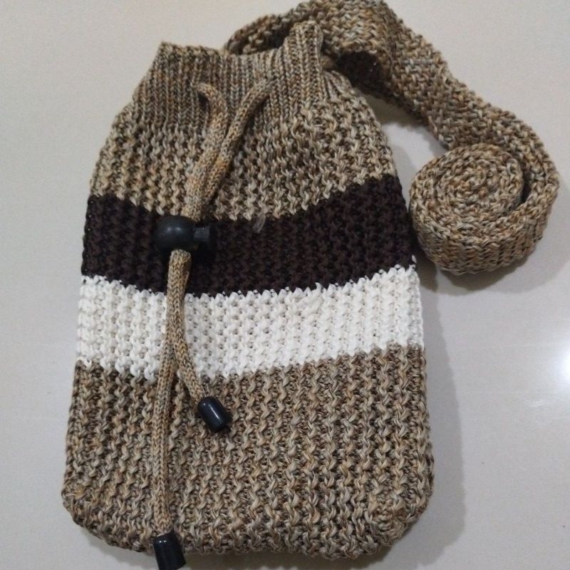 Tas Rajut selempang HP polos /tas rajut /Slingbag