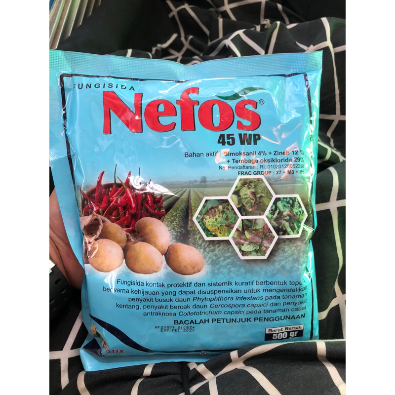 NEFOS fungisida 45 WP 500gr bakterisida sistemik 3 bahan aktif