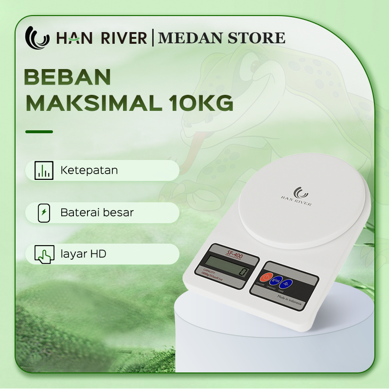 HAN RIVER Medan Kitchen Scale Timbangan Dapur Kue Digital Charge LED