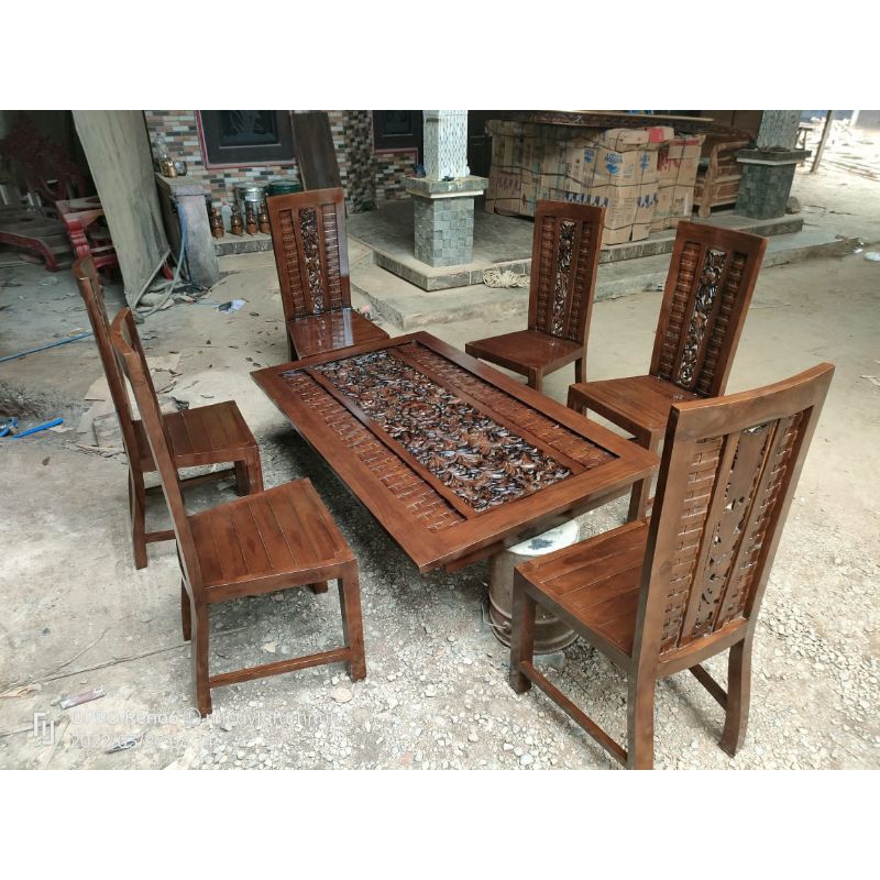 kursi makan jati jepara minimalis