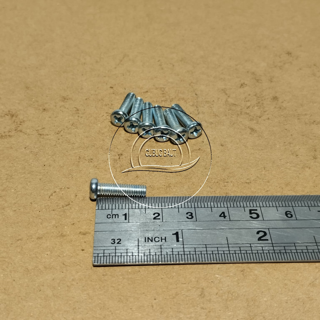 10 PCS BAUT JP M4 X 15 PAN HEAD SEKRUP M4X15 PANJANG 1,5CM 1,5 CM 4X15 4 X 15 MM 15MM OBENG PLUS SKR