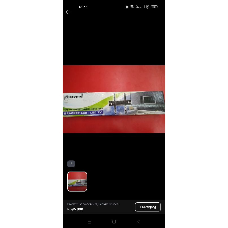 Bracket/Breket TV/Penopang TV LED LCD PAXTON 42-60"