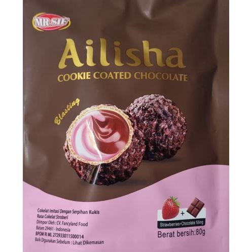 

Mr Sif Ailisha Cookie Coated Chocolate Kemasan 80 gram - KECIL